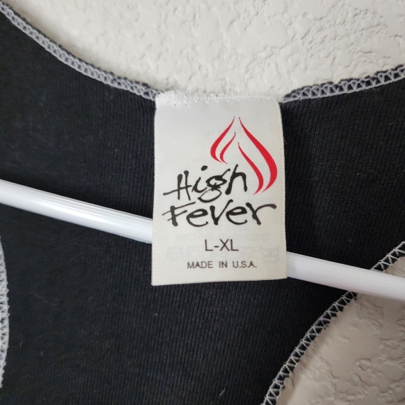 VINTAGE y2k baby tee crop tee tank top in black moto size L/XL - Picture 5 of 5